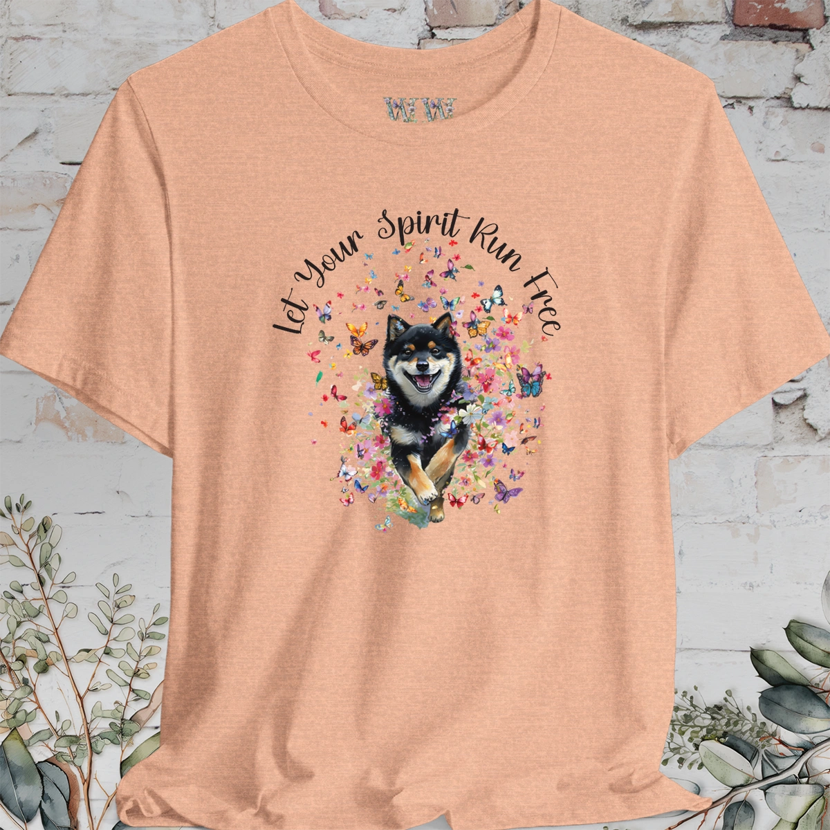Shiba Inu #2 'Let your spirit run free' T shirt