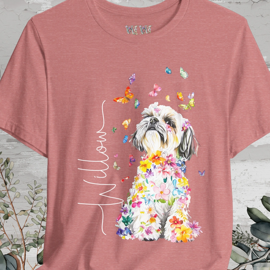 Shih Tzu #1 Floral Personalized T shirt