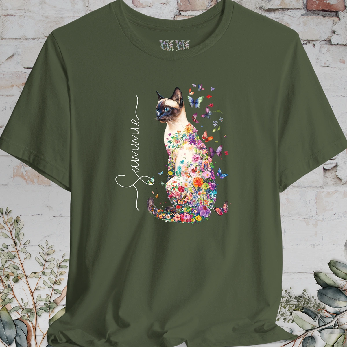Siamese cat, personalized unisex T shirt