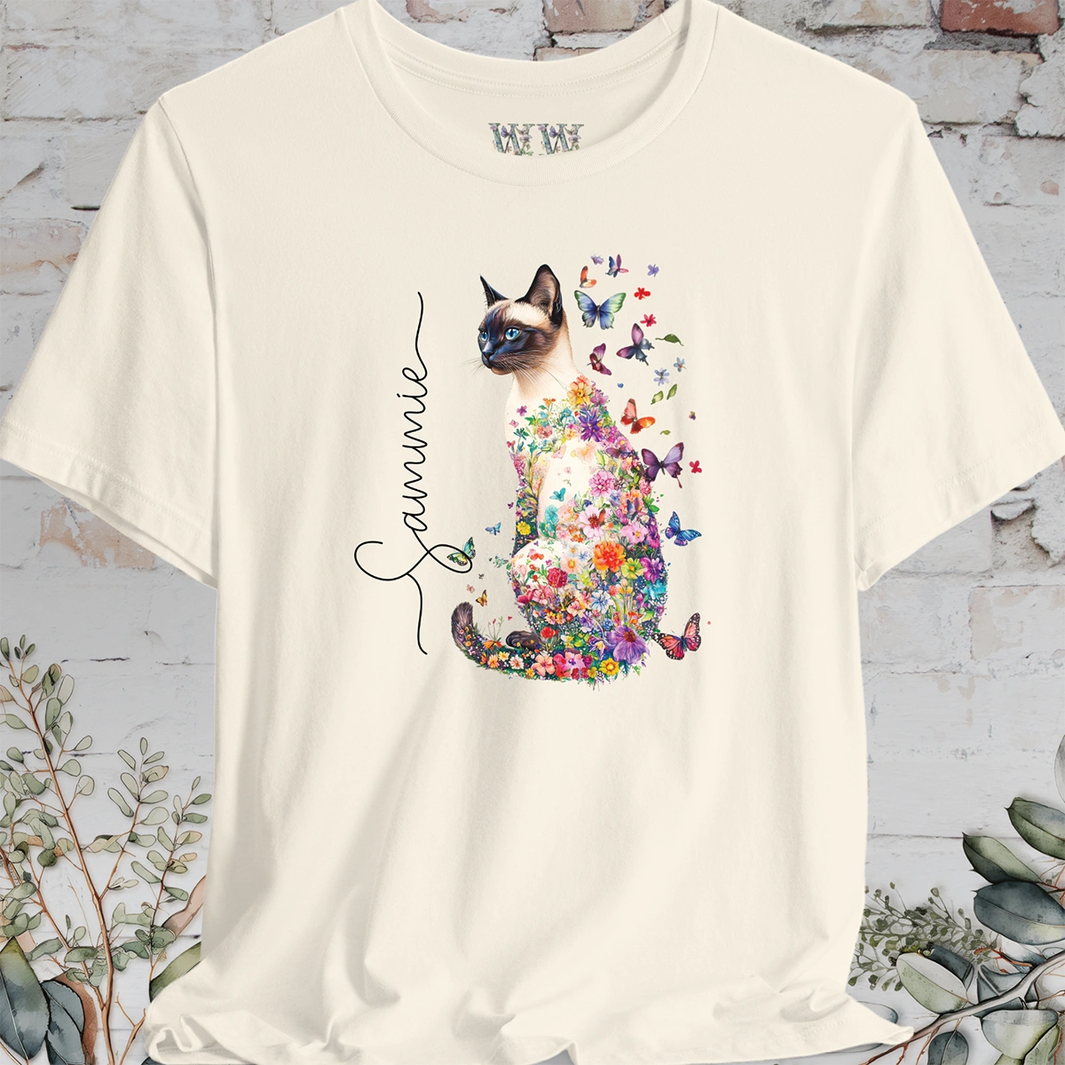Siamese cat, personalized unisex T shirt
