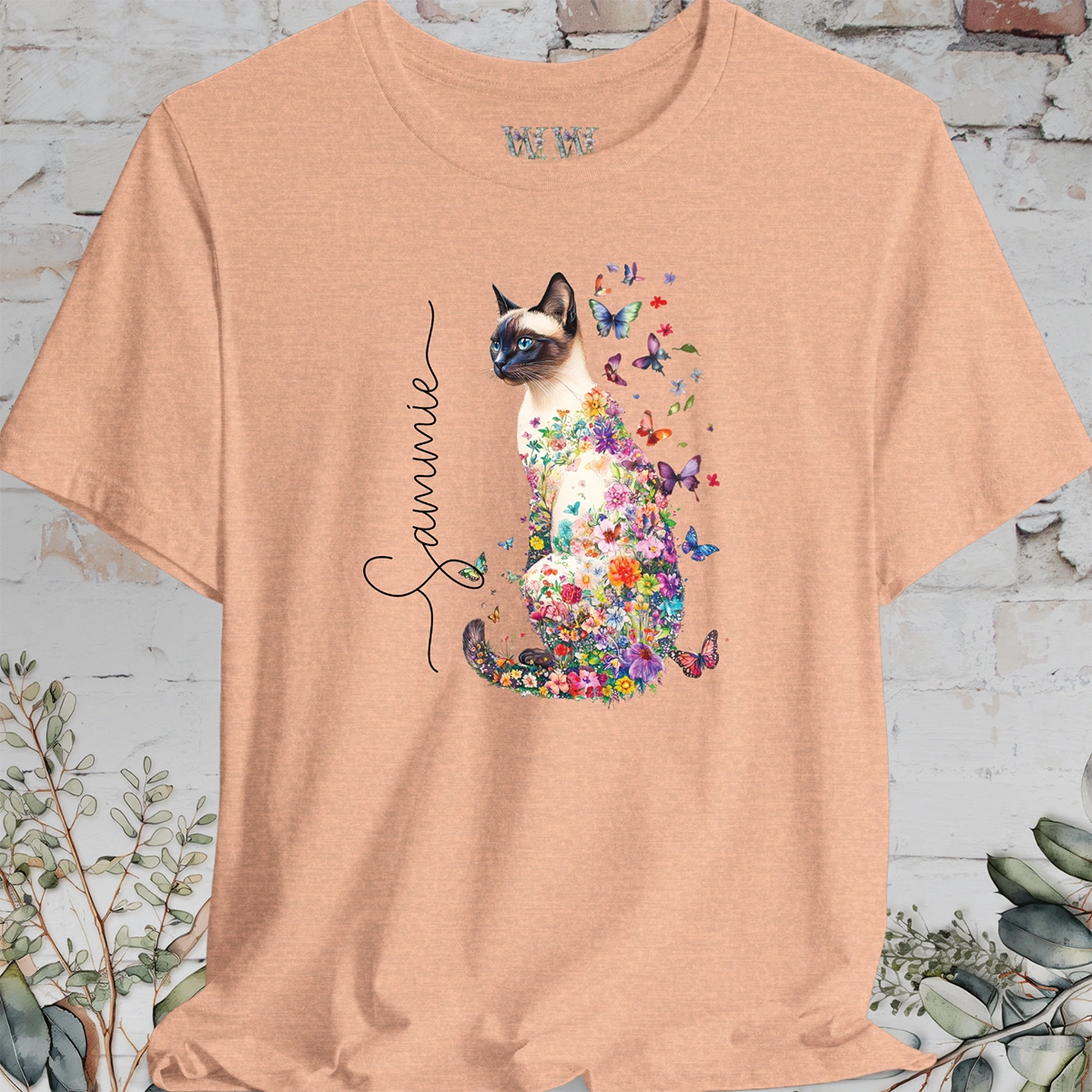 Siamese cat, personalized unisex T shirt