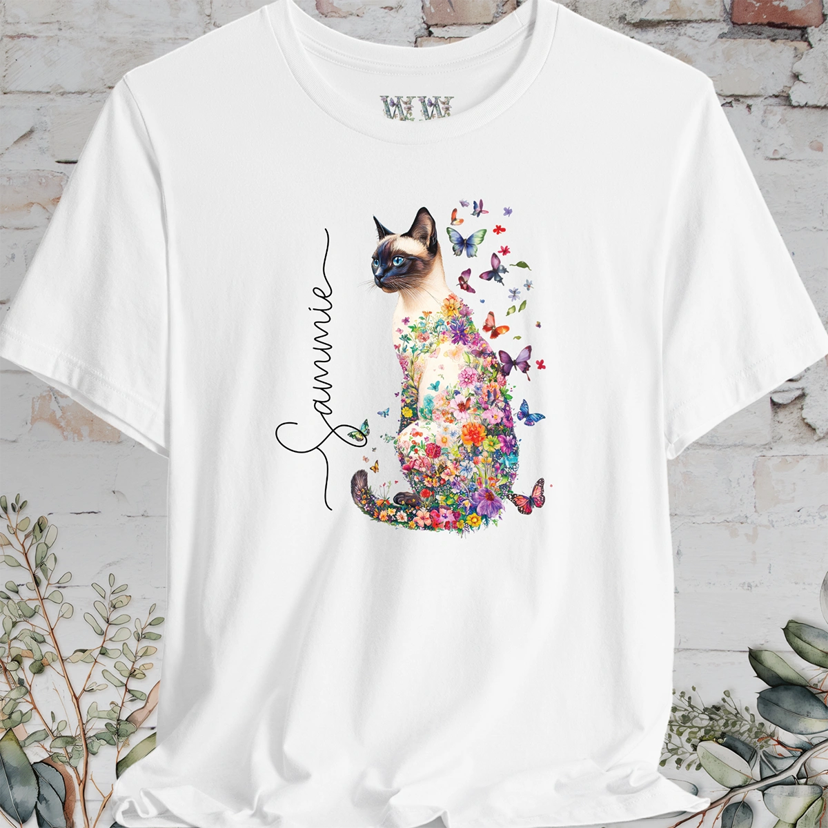 Siamese cat, personalized unisex T shirt