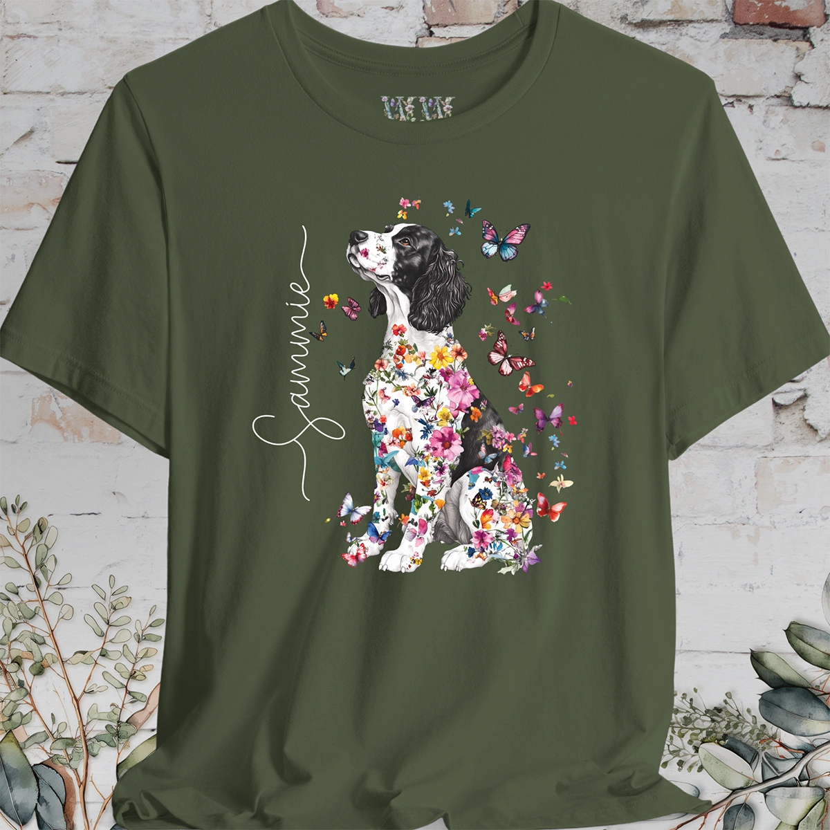 Springer Spaniel #2, personalized unisex T shirt
