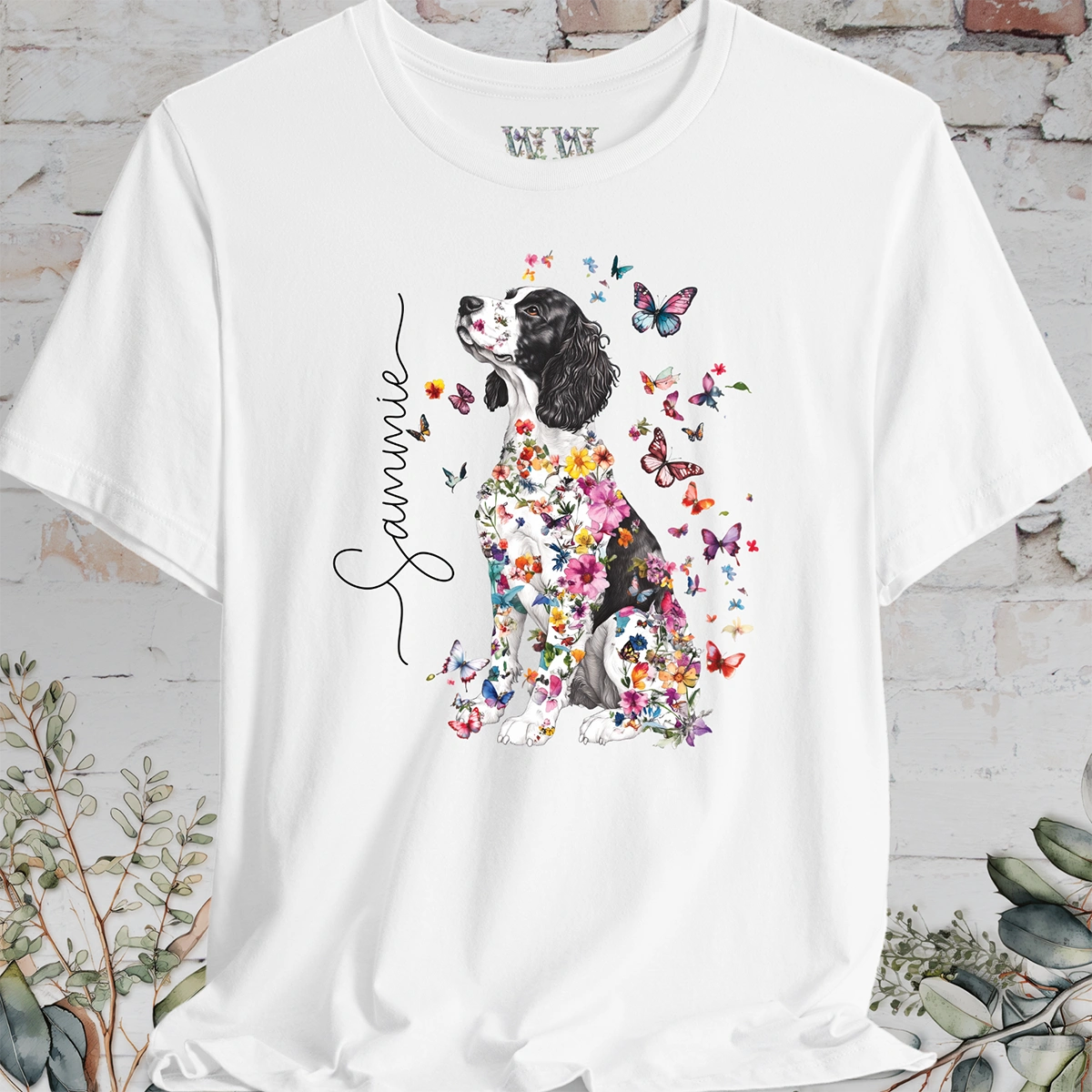 Springer Spaniel #2, personalized unisex T shirt