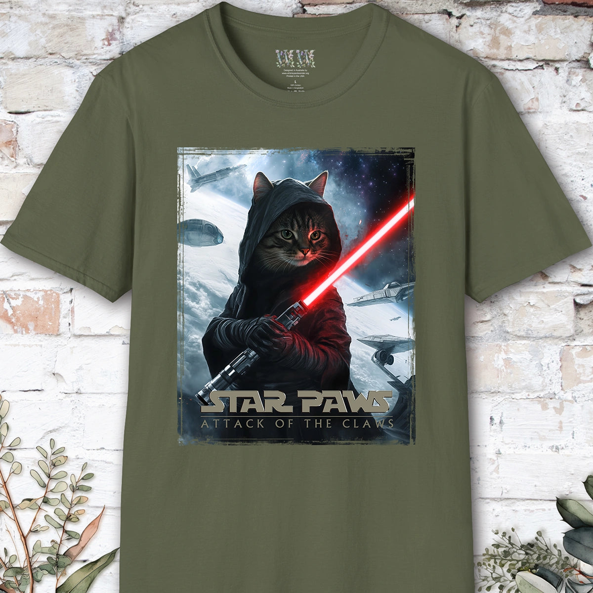 Cat #10 Star Paws Unisex T shirt