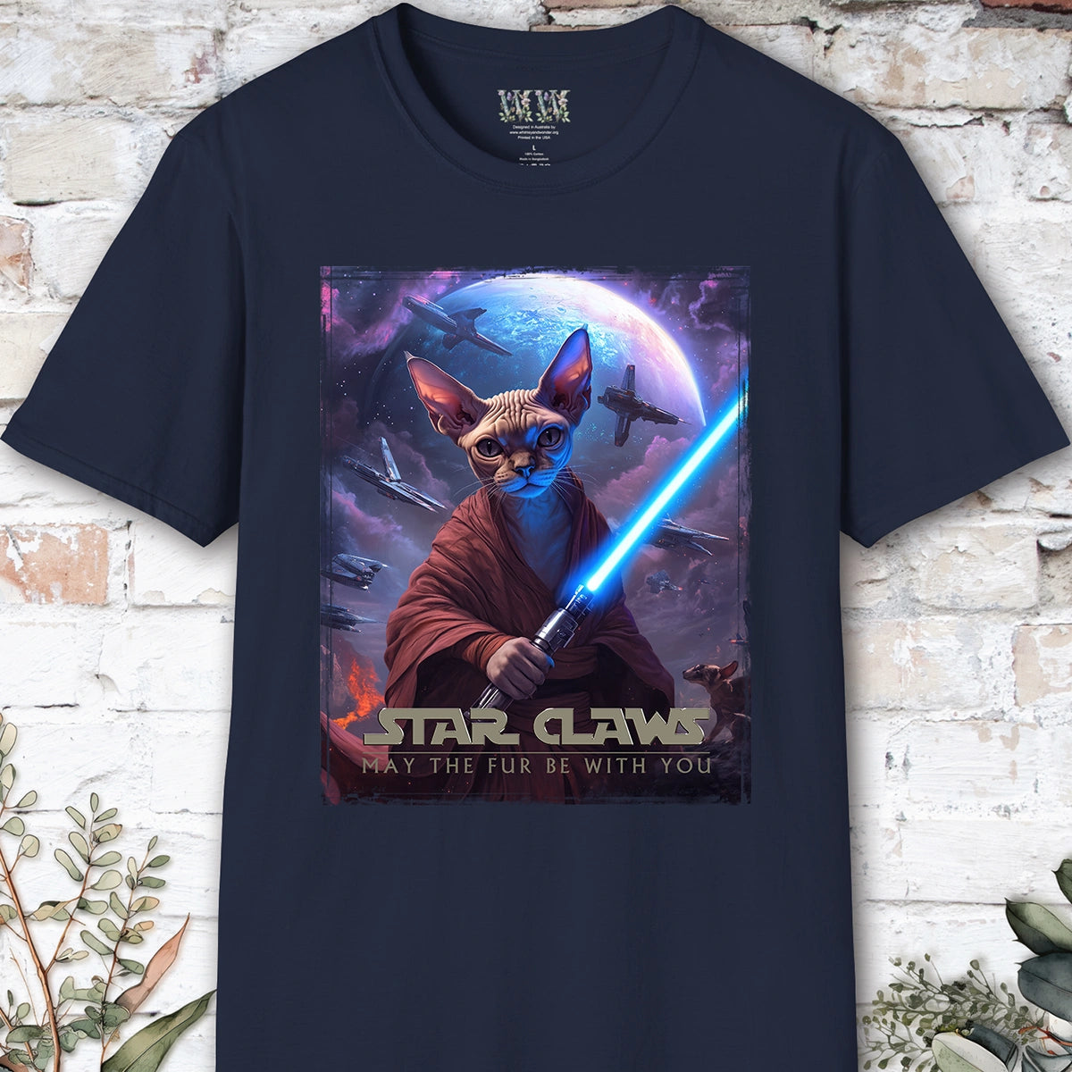 Cat #7 Star Claws Unisex T shirt