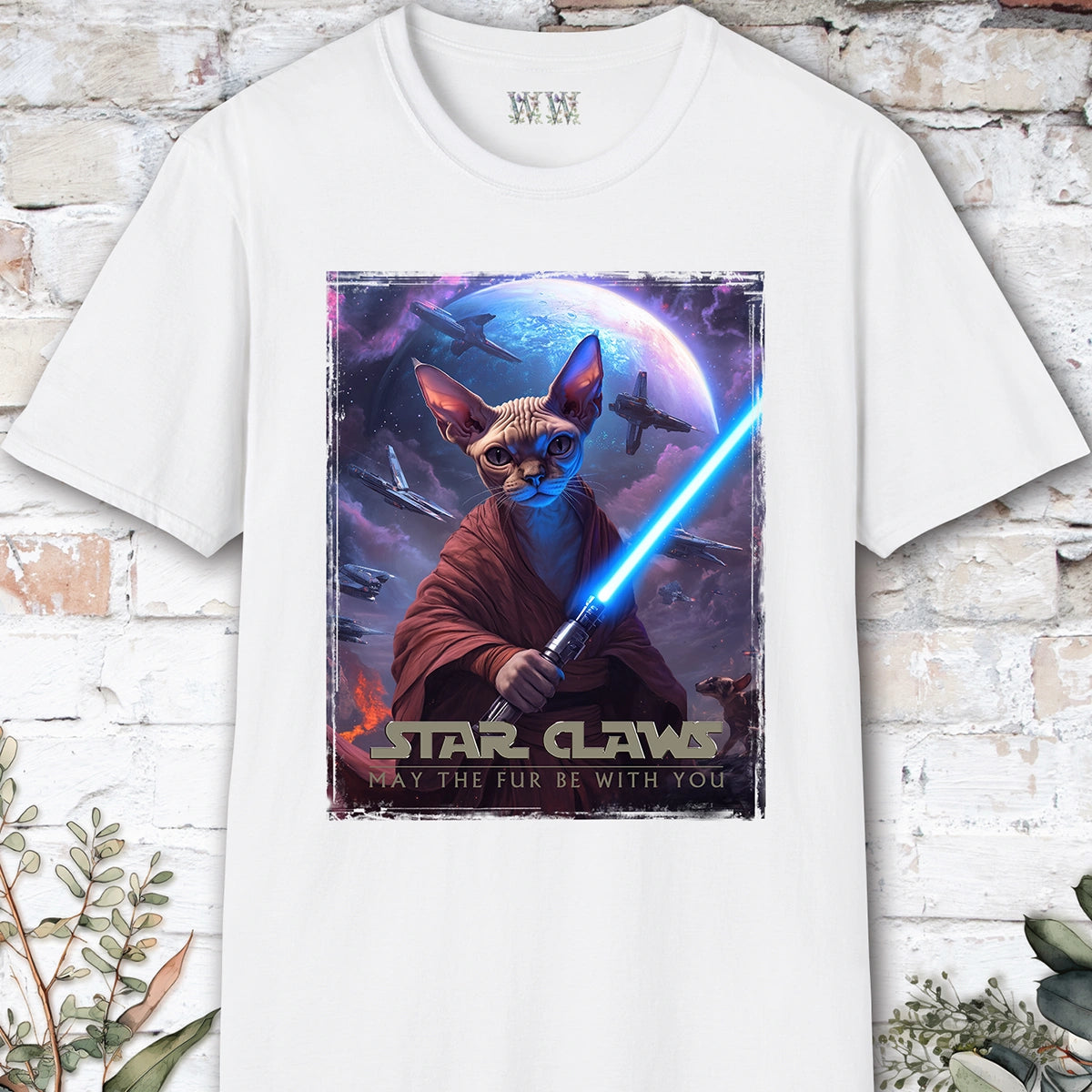 Cat #7 Star Claws Unisex T shirt