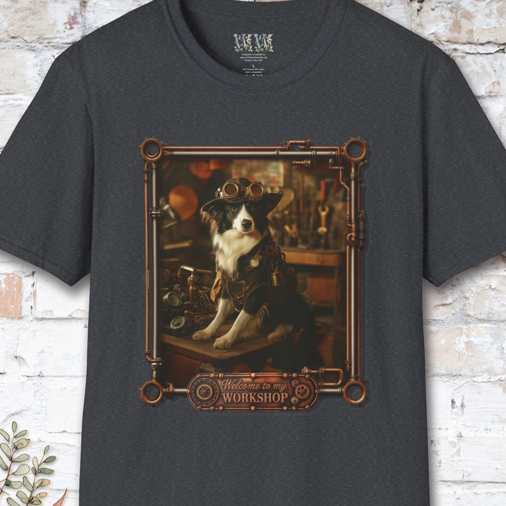 Steampunk Border Collie Unisex T shirt