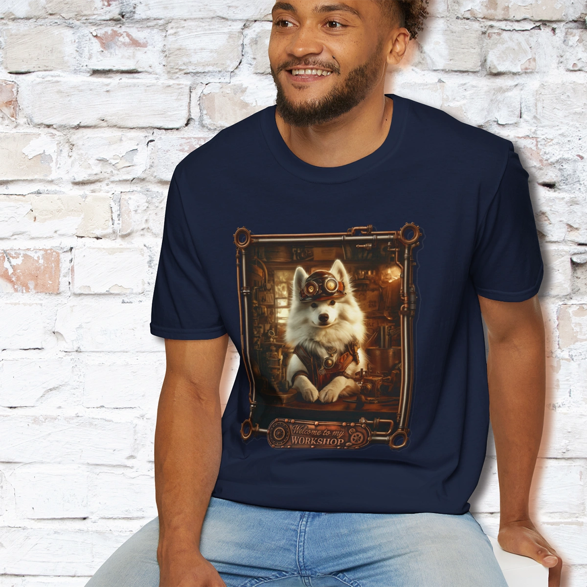 Steampunk Samoyed Unisex T shirt