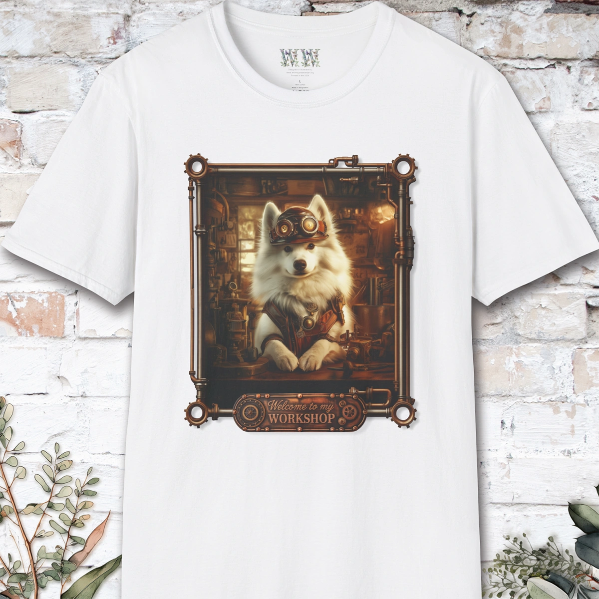 Steampunk Samoyed Unisex T shirt