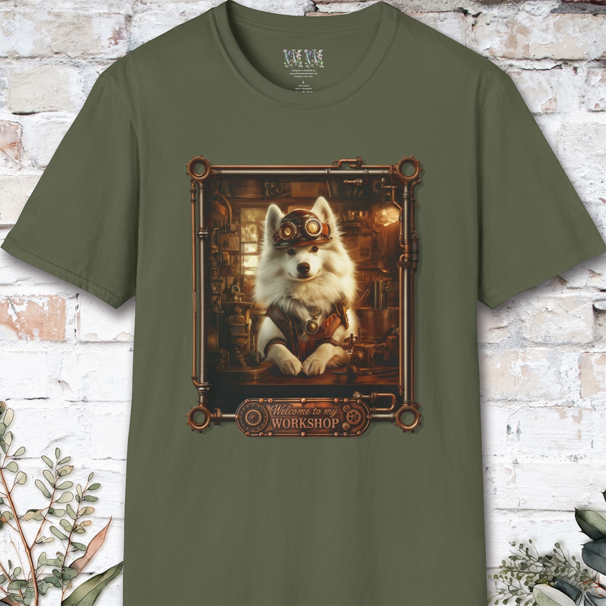 Steampunk Samoyed Unisex T shirt