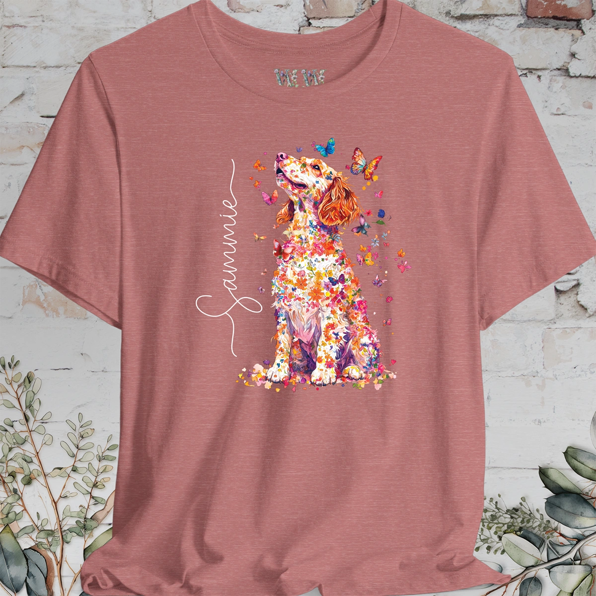 Welsh Spaniel #1 Floral Personalized T shirt