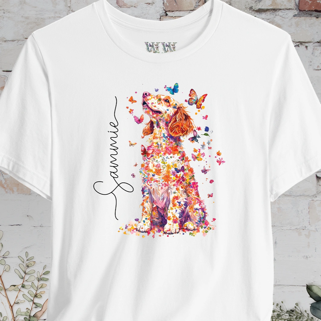 Welsh Spaniel #1 Floral Personalized T shirt