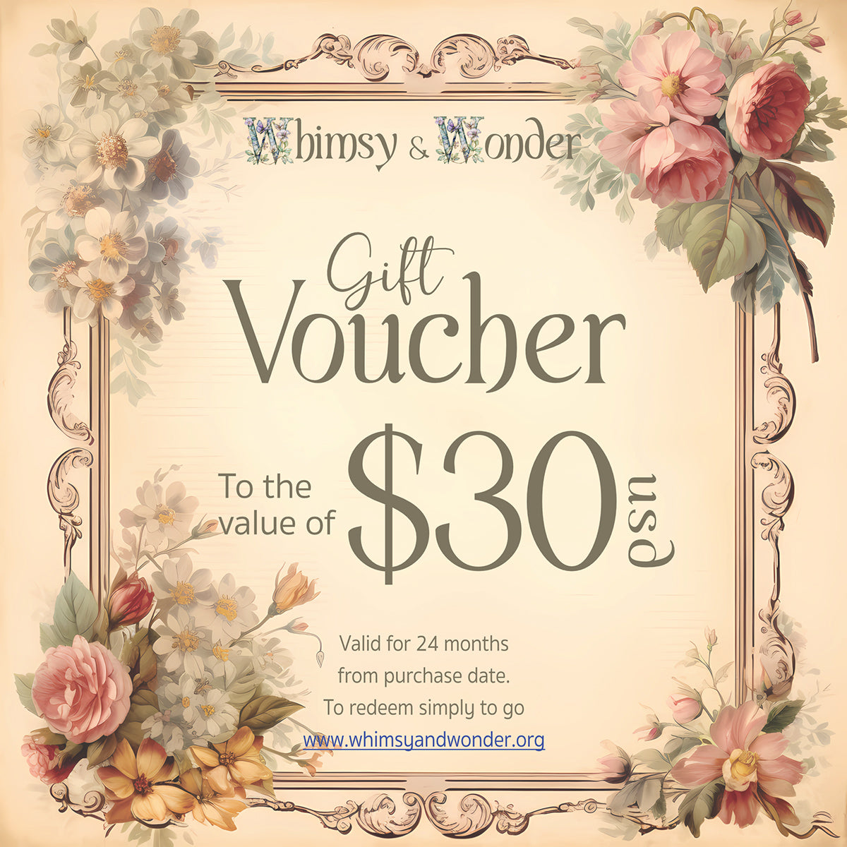 Whimsy and Wonder gift voucher