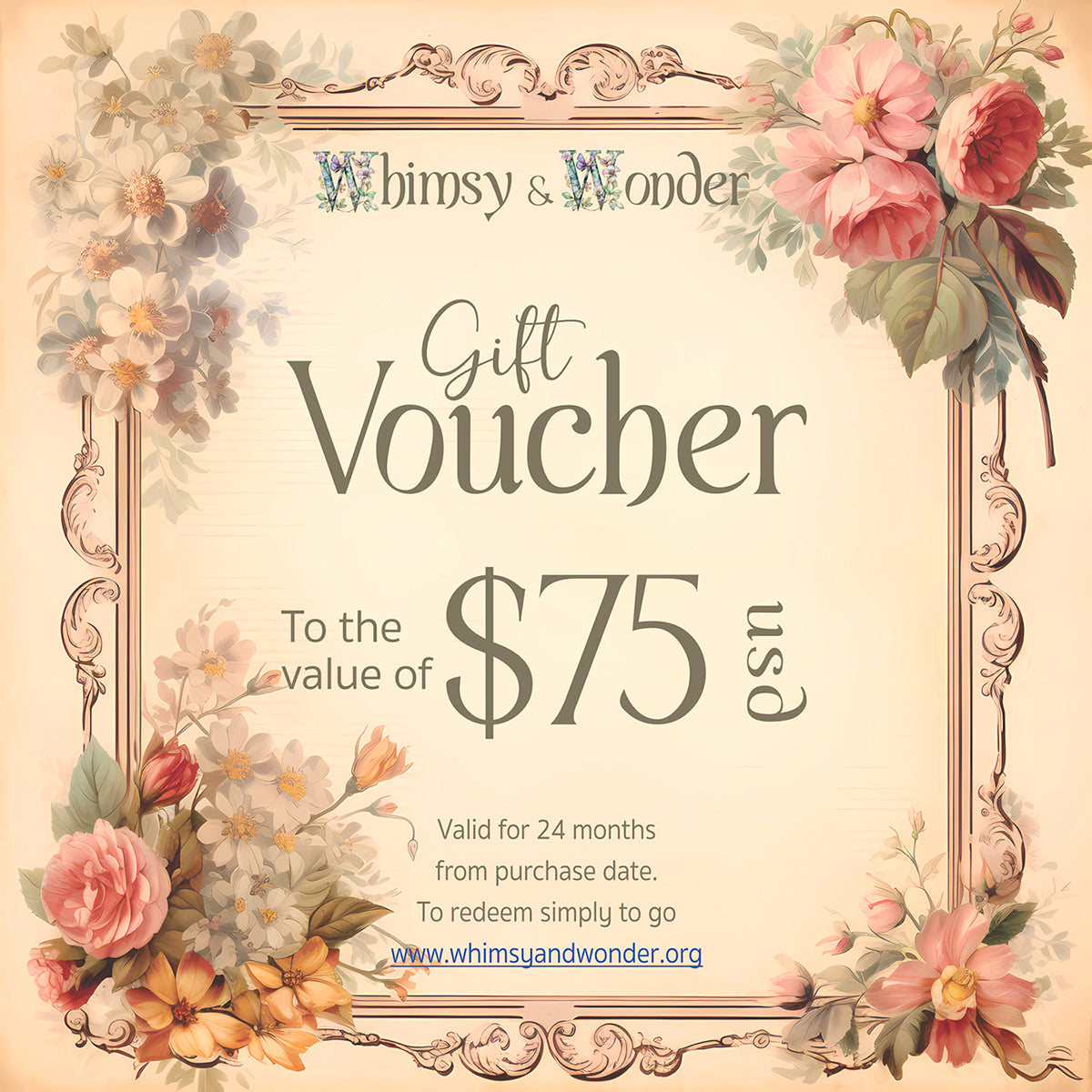 Whimsy and Wonder gift voucher