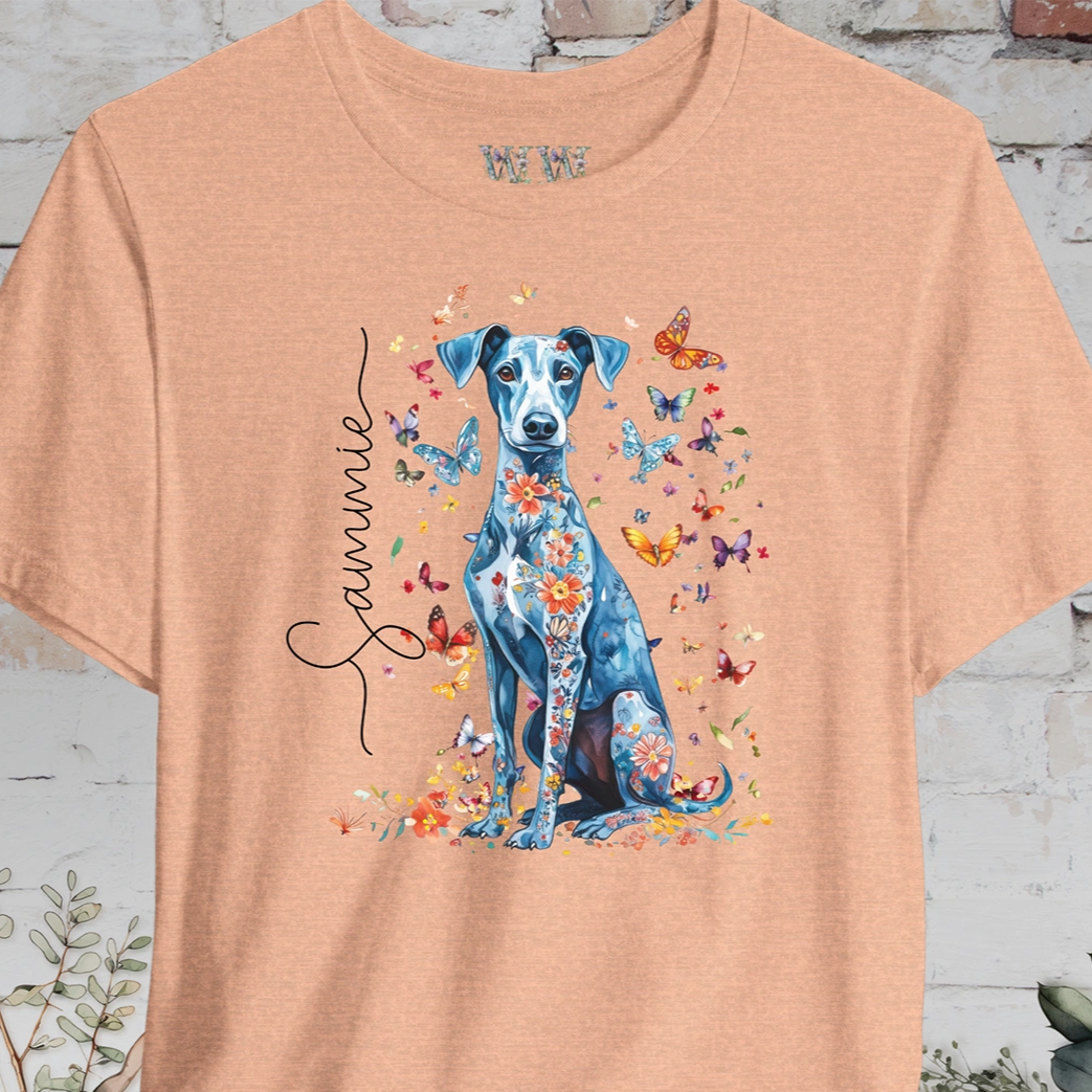 Whippet #2 Floral Personalized T shirt