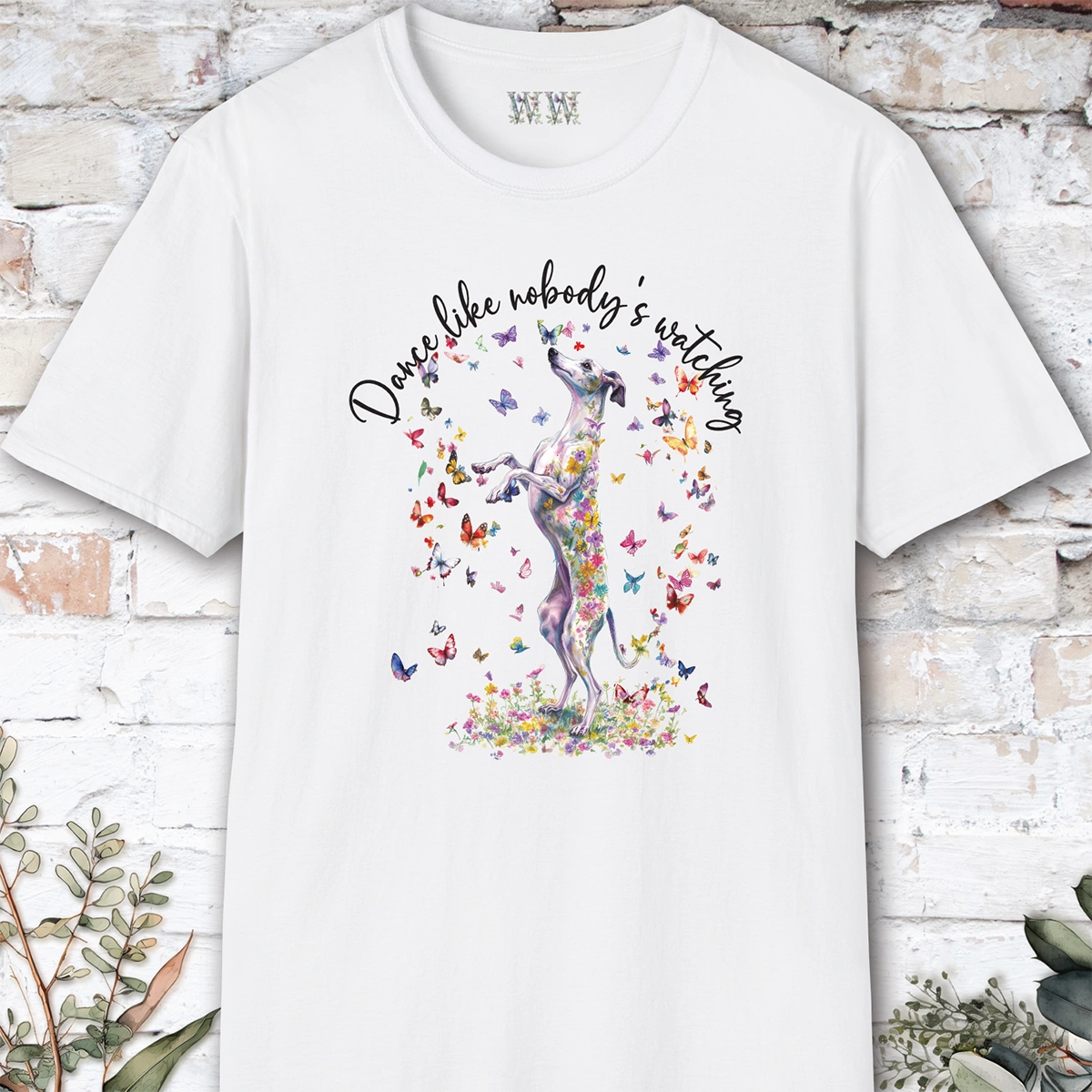 Whippet "Dance like nobody's watching" unisex T shirt