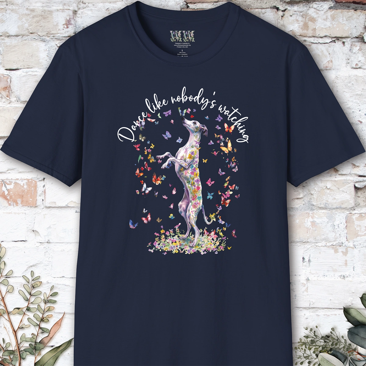 Whippet "Dance like nobody's watching" unisex T shirt