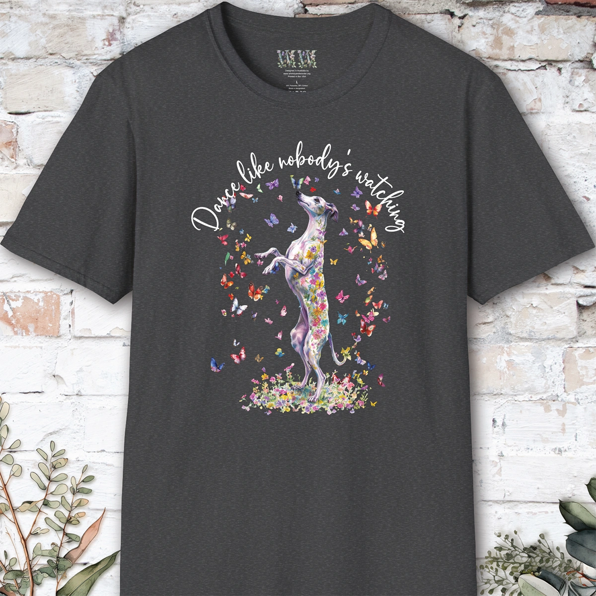 Whippet "Dance like nobody's watching" unisex T shirt