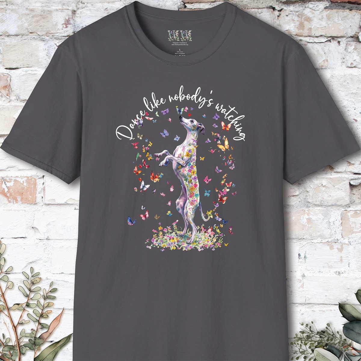 Whippet "Dance like nobody's watching" unisex T shirt