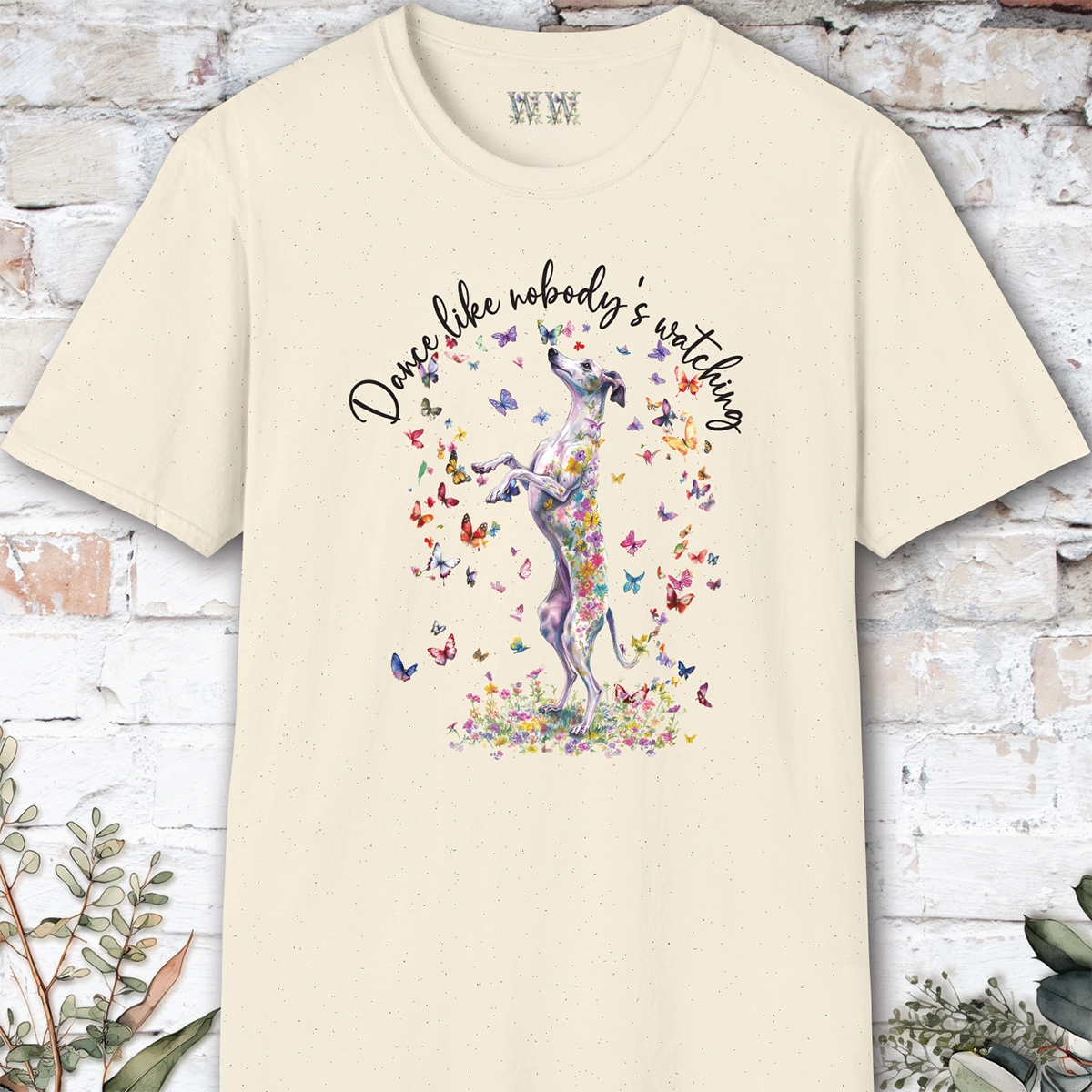 Whippet "Dance like nobody's watching" unisex T shirt