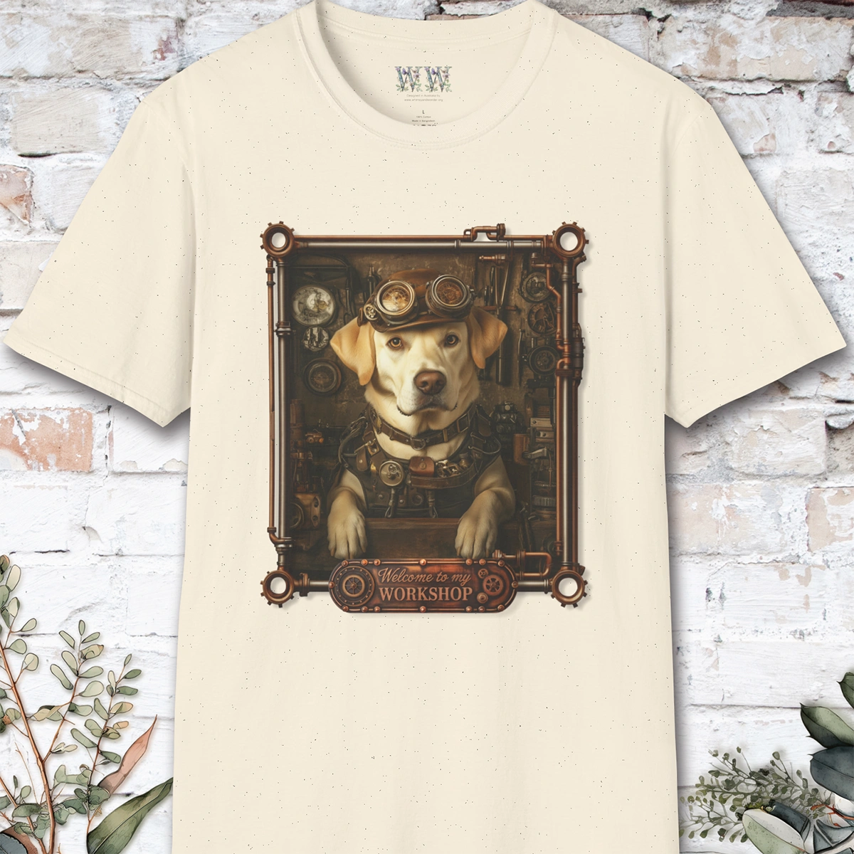 Steampunk Blonde Labrador Unisex T shirt