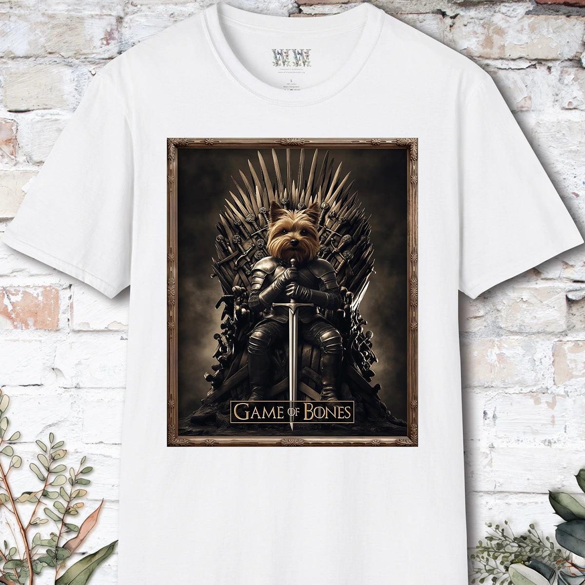 Yorkshire Terrier Game of Bones, Unisex T shirt