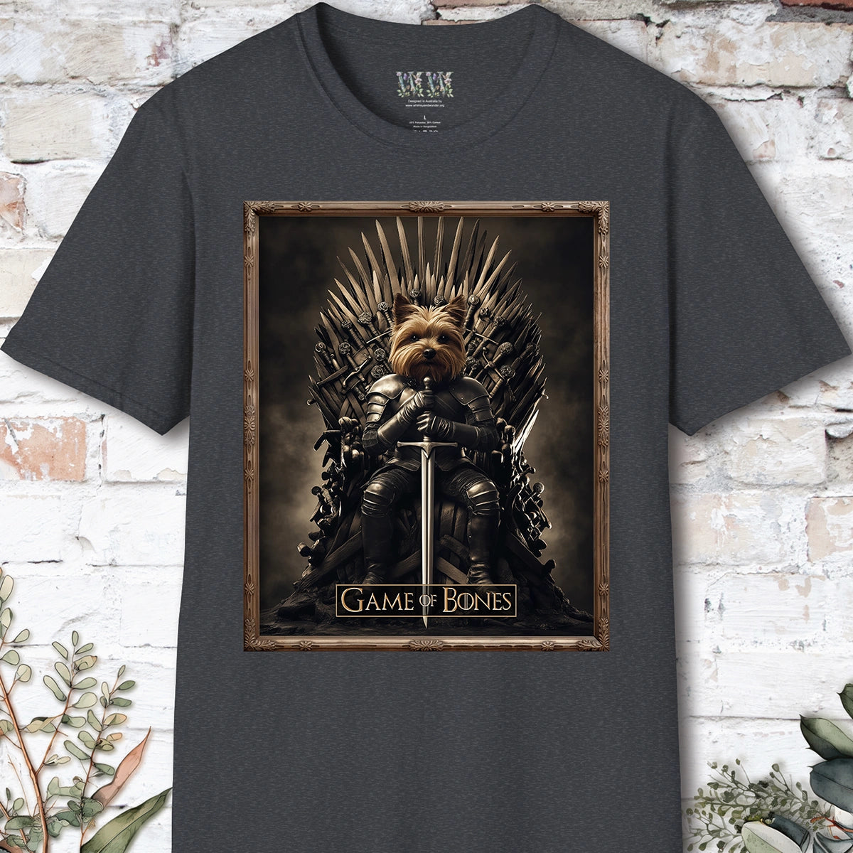 Yorkshire Terrier Game of Bones, Unisex T shirt