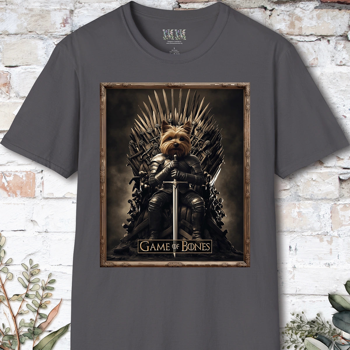 Yorkshire Terrier Game of Bones, Unisex T shirt