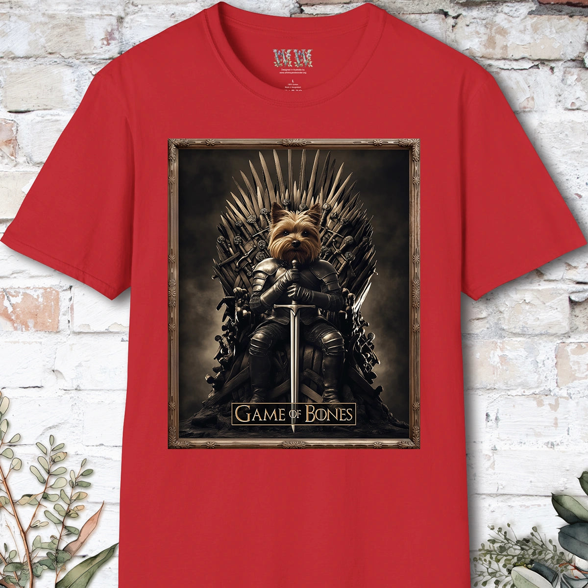 Yorkshire Terrier Game of Bones, Unisex T shirt
