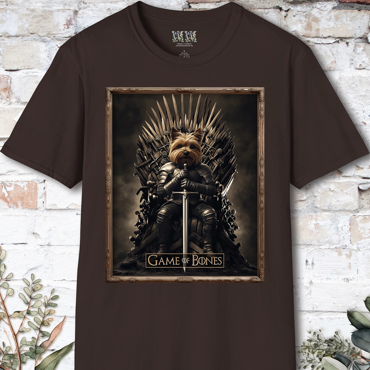Yorkshire Terrier Game of Bones, Unisex T shirt