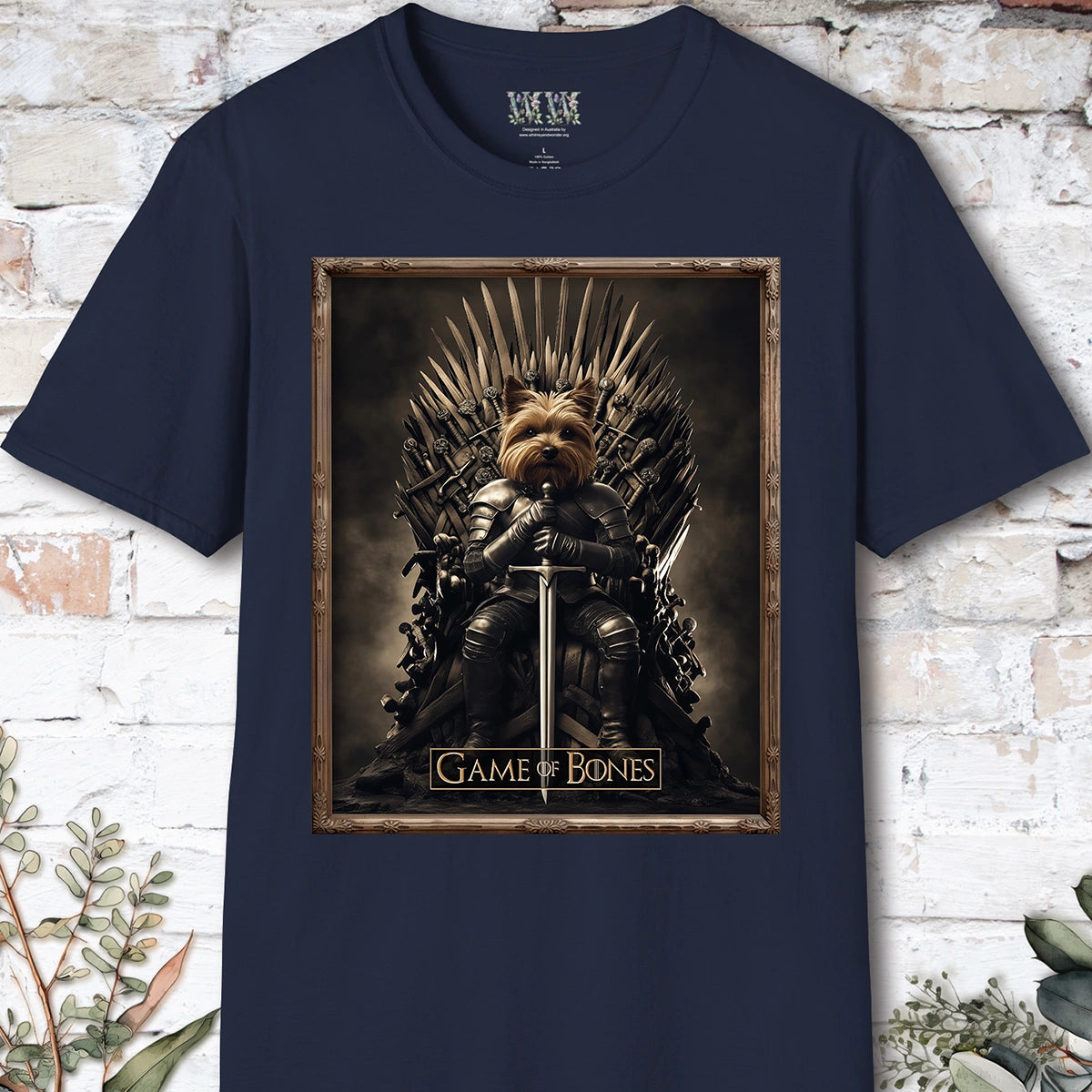 Yorkshire Terrier Game of Bones, Unisex T shirt