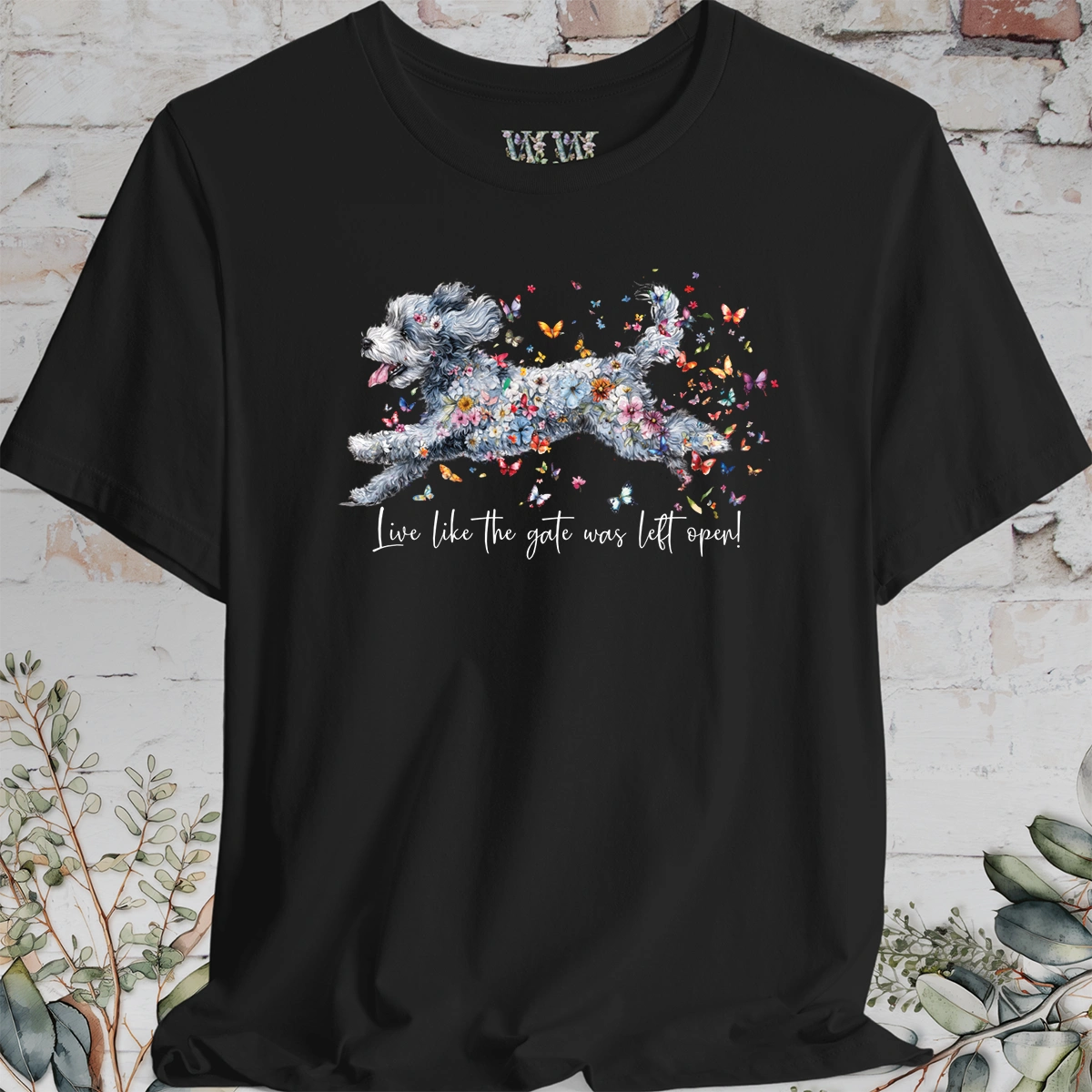 Aussie Doodle #2 "Live like the gate was left open" Unisex T shirt