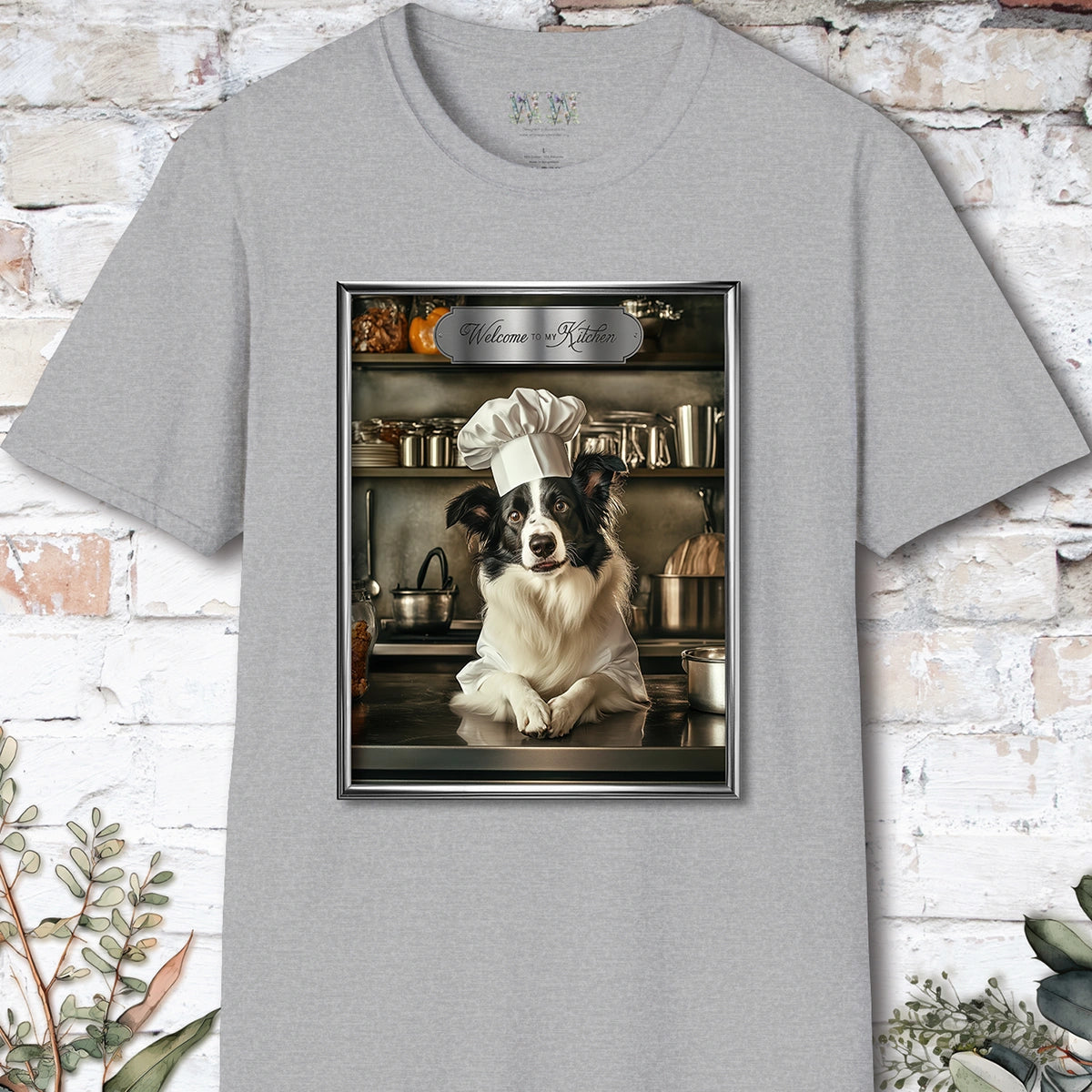 Border Collie Chef Unisex T shirt