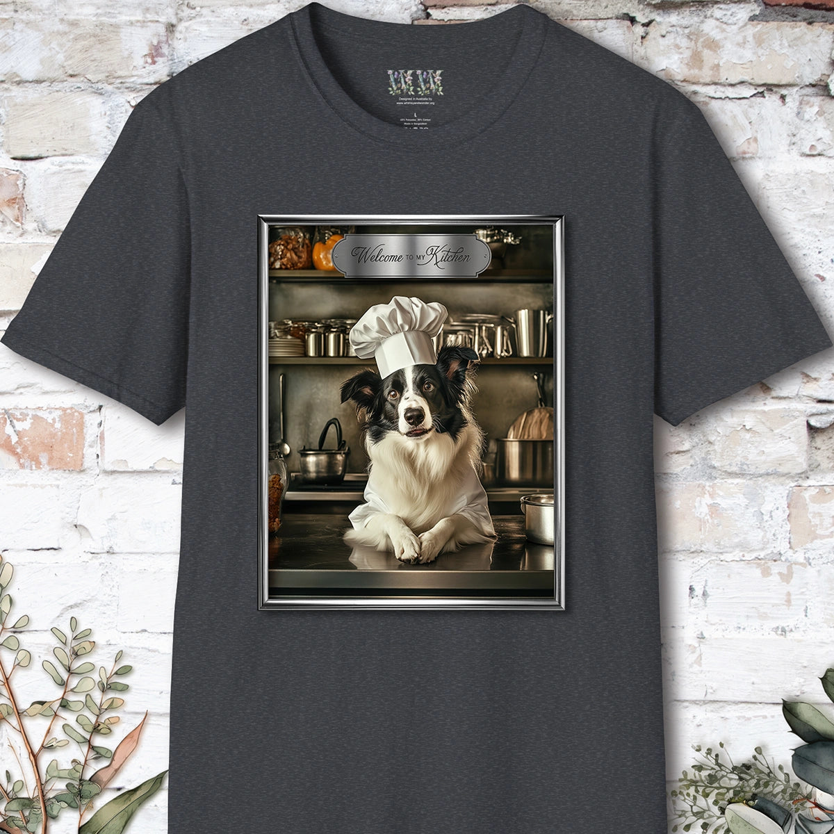 Border Collie Chef Unisex T shirt