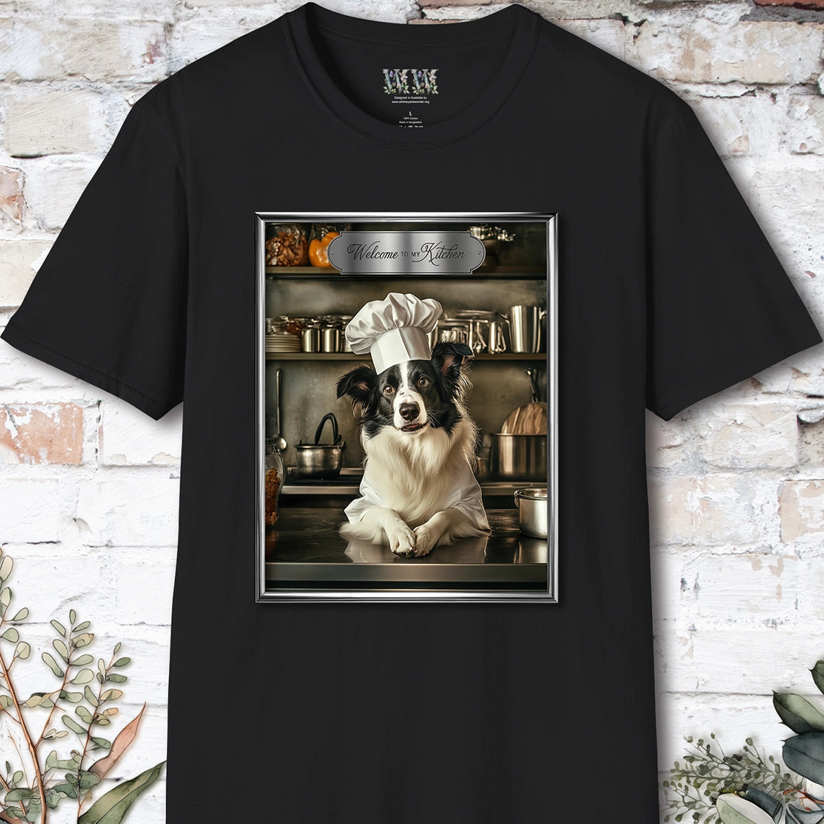 Border Collie Chef Unisex T shirt