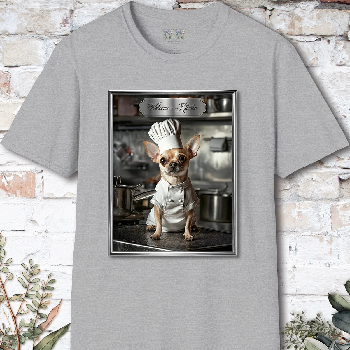 Chihuahua Chef Unisex T shirt