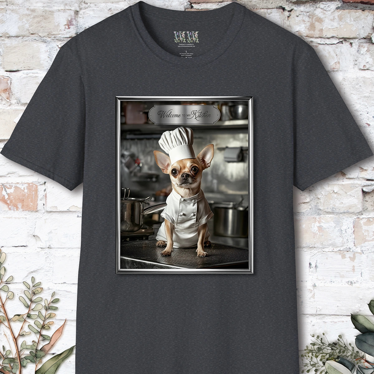 Chihuahua Chef Unisex T shirt