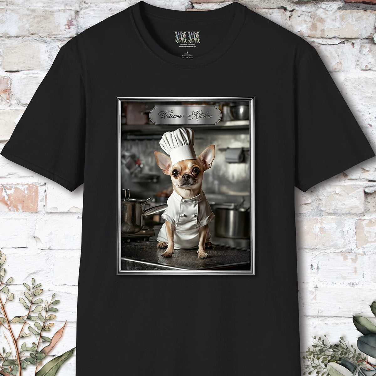 Chihuahua Chef Unisex T shirt