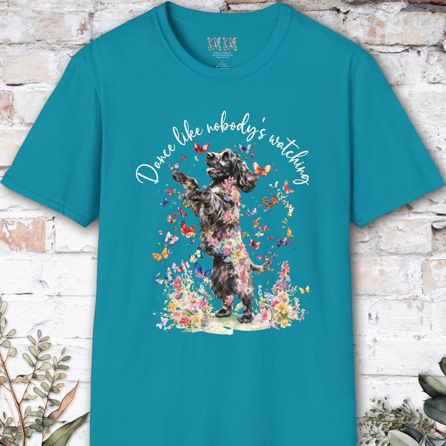 Cocker Spaniel #1 "Dance like nobody's watching" unisex T shirt