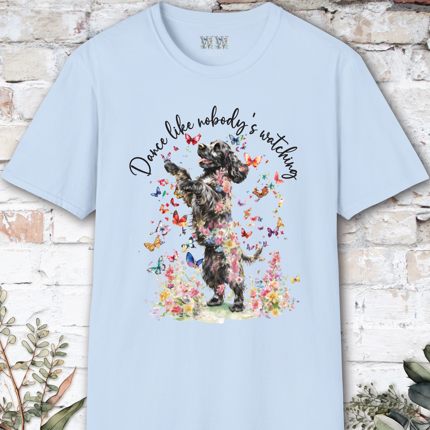 Cocker Spaniel #1 "Dance like nobody's watching" unisex T shirt