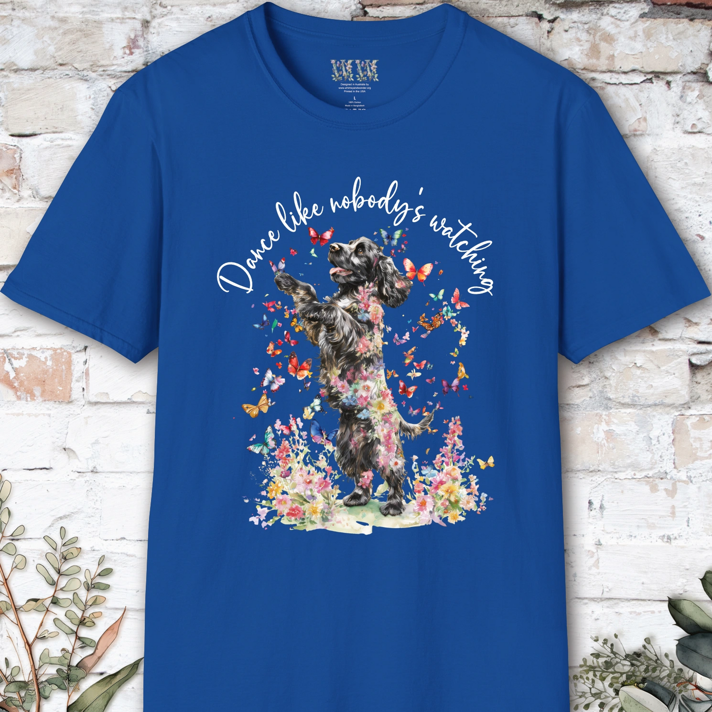 Cocker Spaniel #1 "Dance like nobody's watching" unisex T shirt