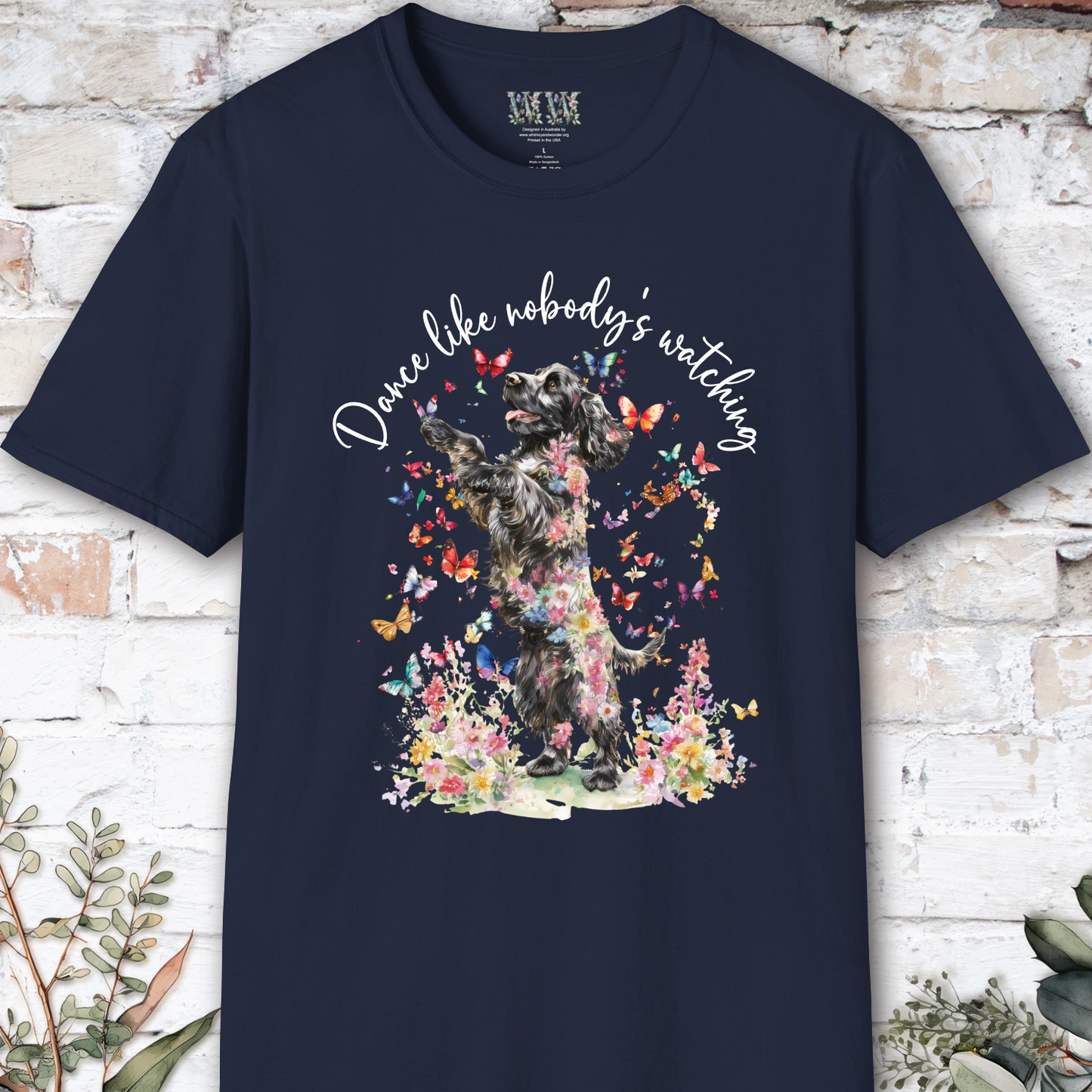 Cocker Spaniel #1 "Dance like nobody's watching" unisex T shirt