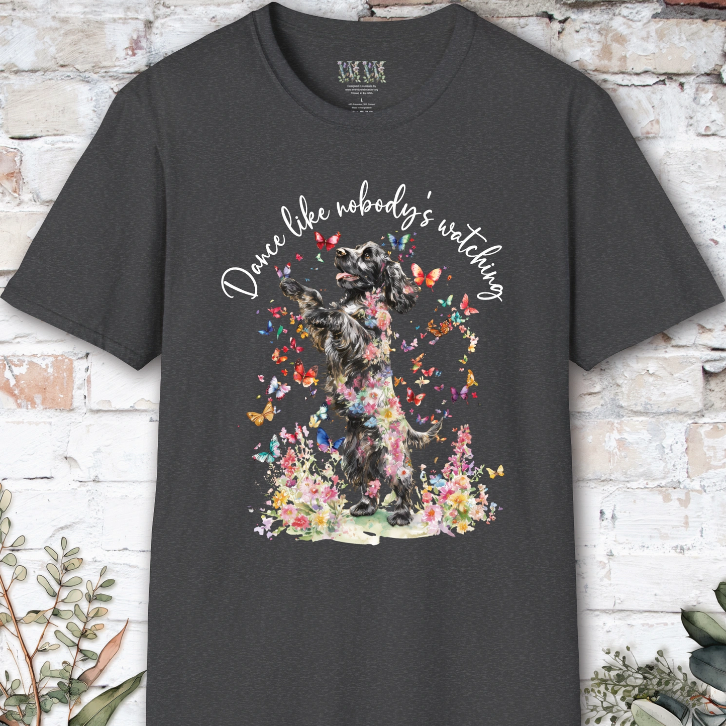 Cocker Spaniel #1 "Dance like nobody's watching" unisex T shirt