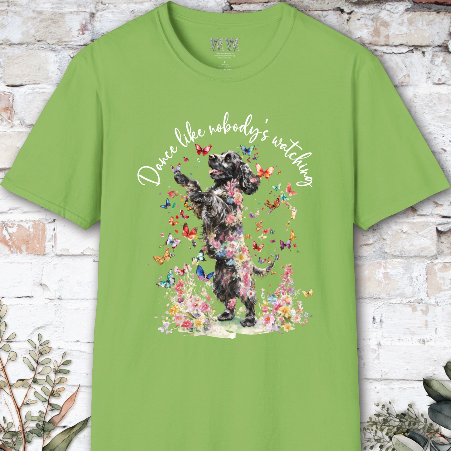 Cocker Spaniel #1 "Dance like nobody's watching" unisex T shirt