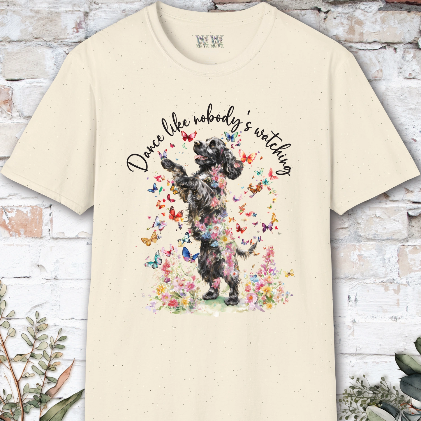 Cocker Spaniel #1 "Dance like nobody's watching" unisex T shirt