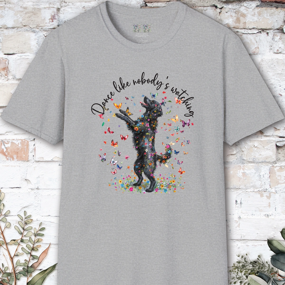 Curly Coated Retriever #1 "Dance like nobody's watching" unisex T shirt