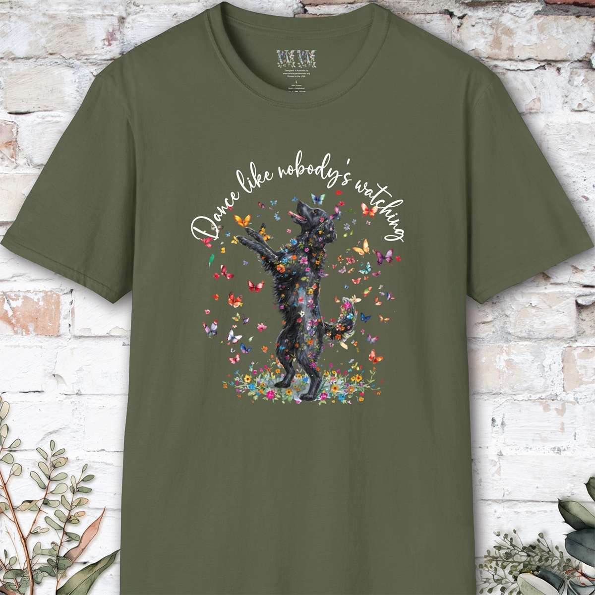Curly Coated Retriever #1 "Dance like nobody's watching" unisex T shirt