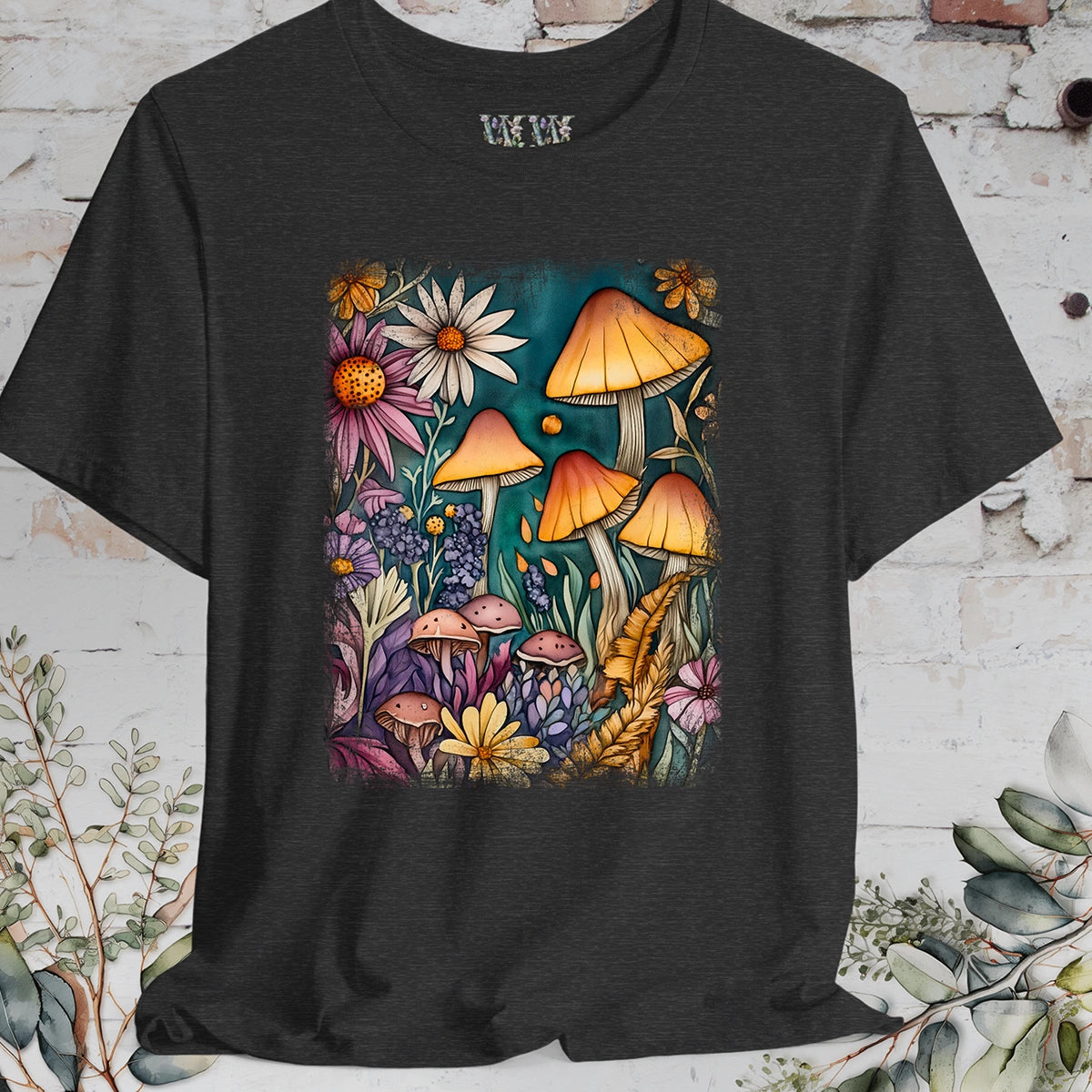 Floral Mushroom #2 Unisex T shirt