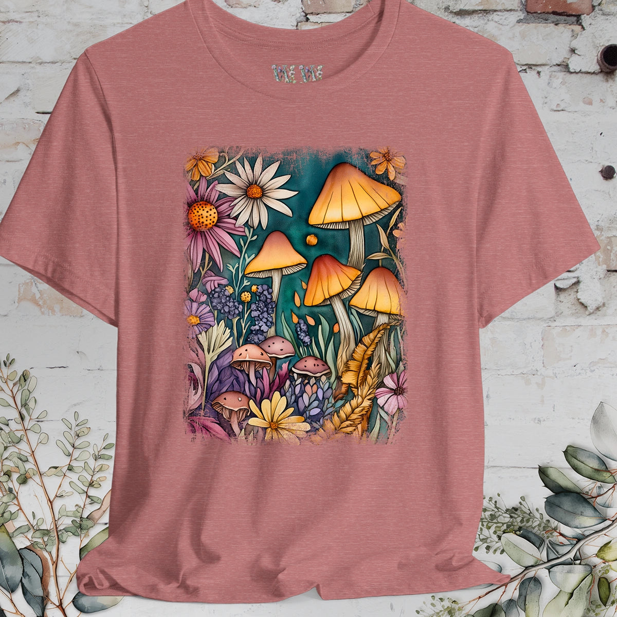 Floral Mushroom #2 Unisex T shirt